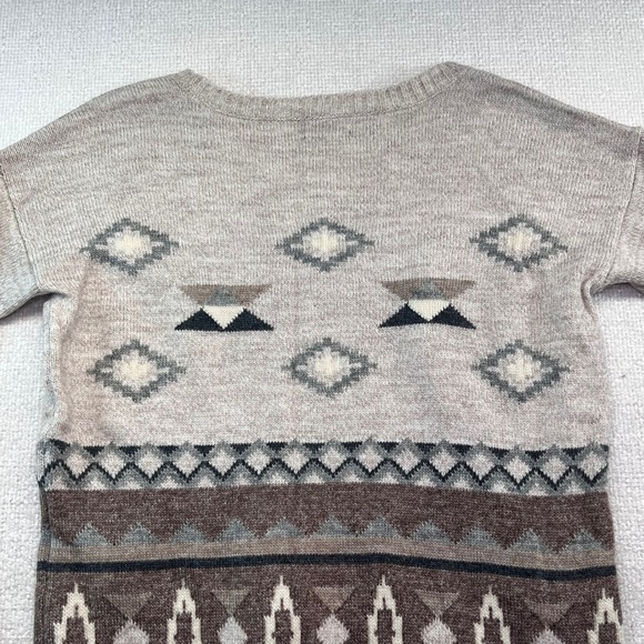 American Eagle Aztec Geometric‎ Pattern Crew Neck Knit Sweater Women L - Picture 11 of 16